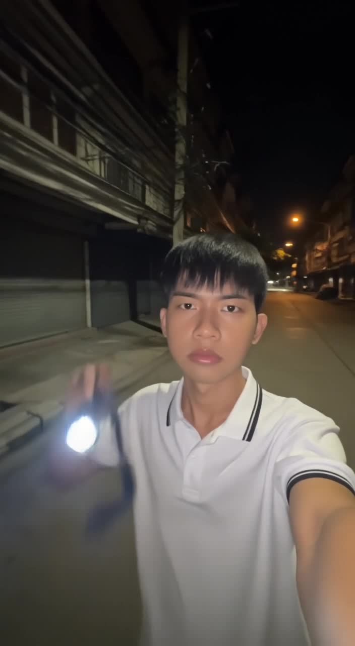 Handheld selfie vlog style, vertical 9:16, front-facing phone camera…