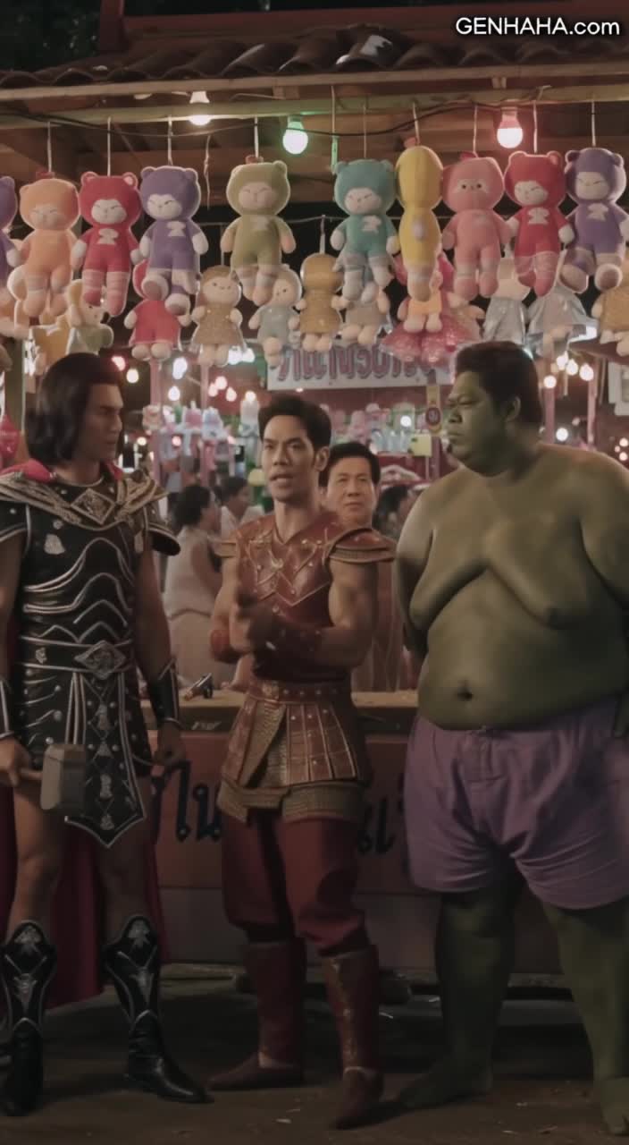 สร้างวิดีโอแนวตั้ง 9:16 ความยาว 10 วินาที, photorealistic, comedy…