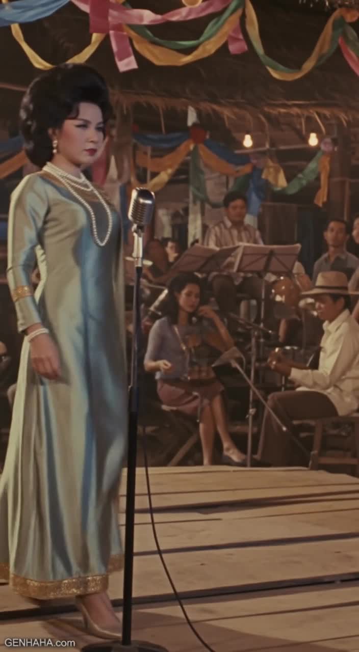 A hilarious 1970s Thai rural television comedy scene, vintage…