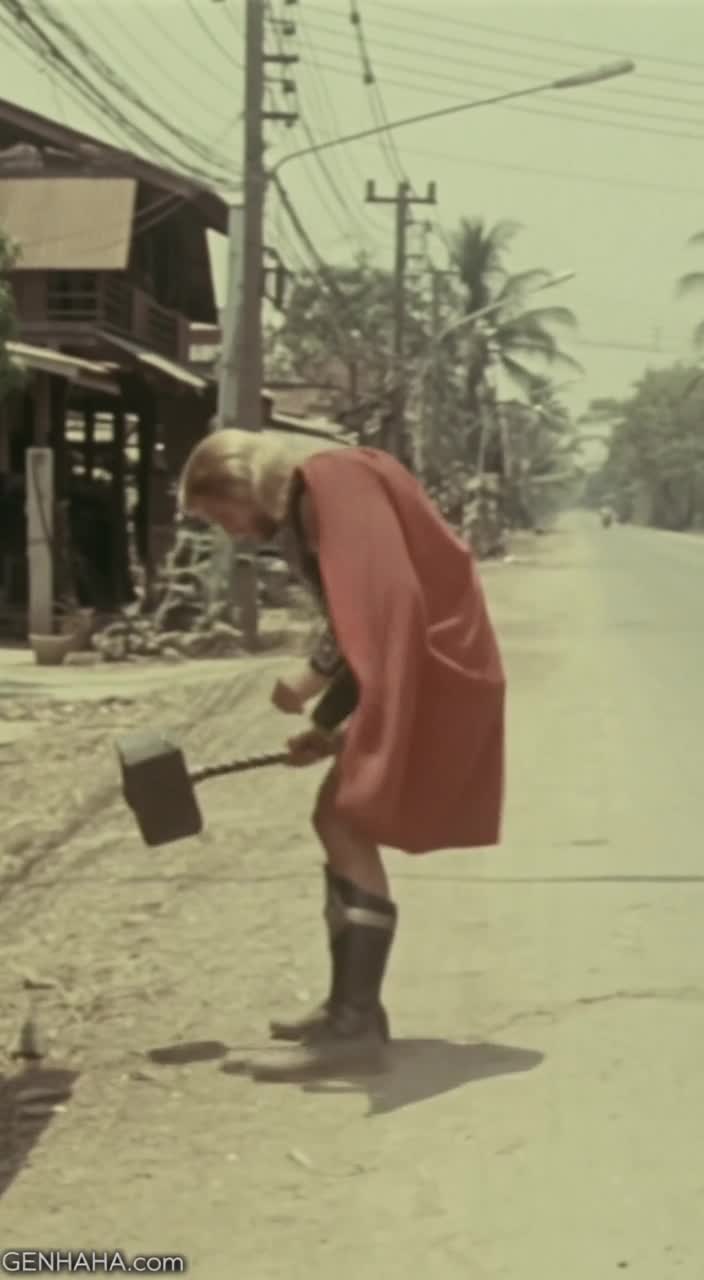 10-second video, vertical 9:16, low-fidelity 1970s vintage Thai retro…