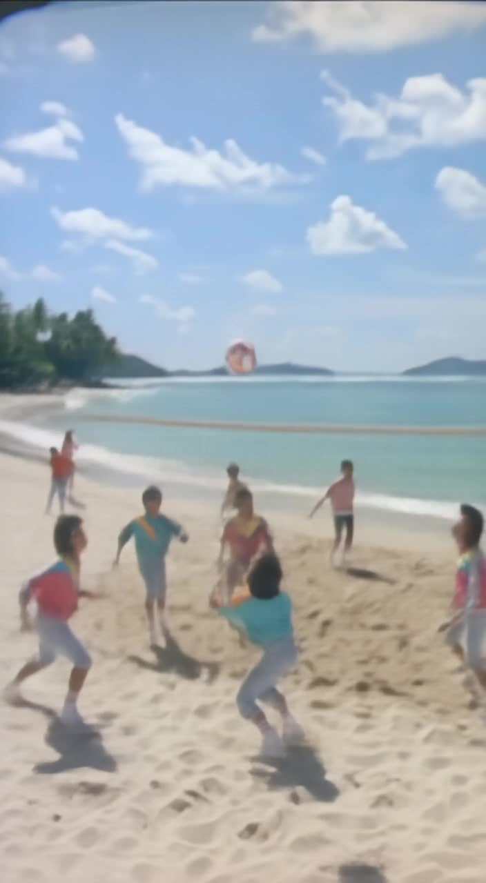 Vintage Thai television commercial from the 1980s, vertical 9:16 crop…